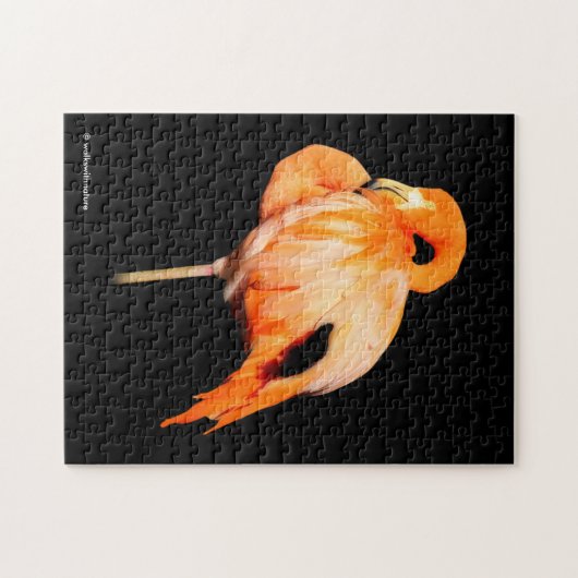 Flamingo in de zomer van de zon legpuzzel (Horizontaal)