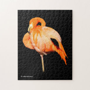 Flamingo in de zomer van de zon legpuzzel