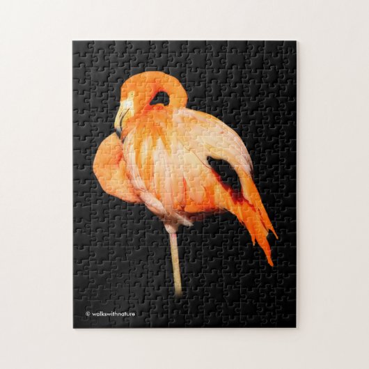 Flamingo in de zomer van de zon legpuzzel (Verticaal)