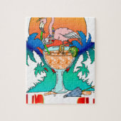 Flamingo in de zon legpuzzel (Verticaal)