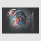 Flamingo in een explosie van kleur tissuepapier (Voorkant)