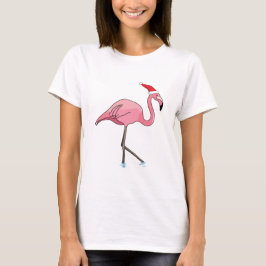 Flamingo in een kerststal t-shirt