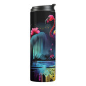 Flamingo in een meer 63852 thermosbeker (Gedraaid links)