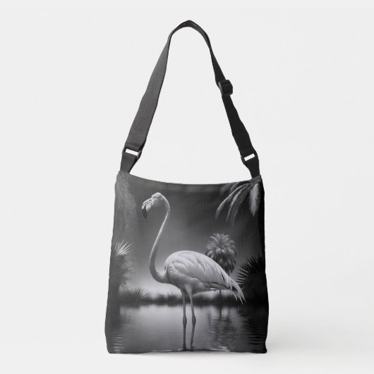 Flamingo in een pool crossbody tas (Voorkant)