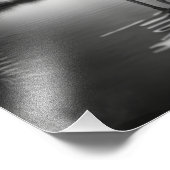 Flamingo in een pool foto afdruk (Hoek)