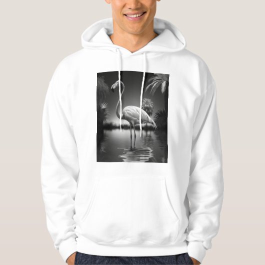 Flamingo in een pool hoodie (Voorkant)