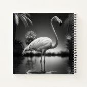 Flamingo in een pool notitieboek (Achterkant)