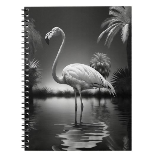Flamingo in een pool notitieboek (Voorkant)