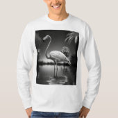 Flamingo in een pool t-shirt (Voorkant)