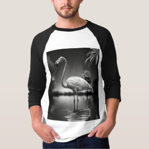 Flamingo in een pool t-shirt