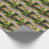 Flamingo in een yoga houding cadeaupapier (Hoek)