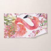 Flamingo in het Bloem Oerwoud - het Patroon van de Bad Handdoek (Handdoek)