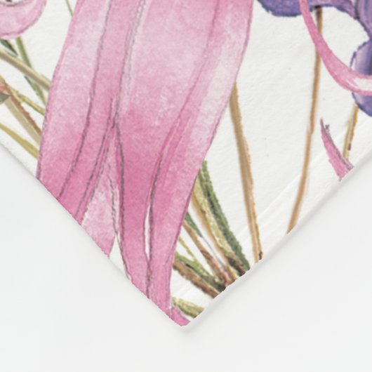 Flamingo in het Bloem Oerwoud - het Patroon van de Fleece Deken (Hoek)