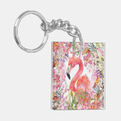 Flamingo in het Bloem Oerwoud - het Patroon van de Sleutelhanger (Voorkant Links)