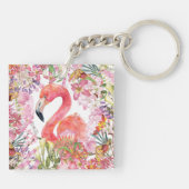 Flamingo in het Bloem Oerwoud - het Patroon van de Sleutelhanger (Achterkant)