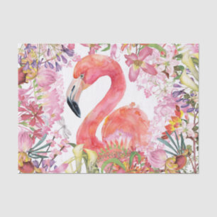 Flamingo in het Bloem Oerwoud - het Patroon van de Tissuepapier