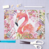 Flamingo in het Bloem Oerwoud - het Patroon van de Tissuepapier (Craft)