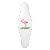 Flamingo in het gras keramische knop (Voorkant)