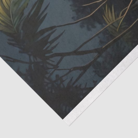 Flamingo in het maanlicht Decoupage Tissuepapier (Detail)