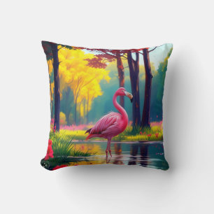 Flamingo in het meer 365476 kussen