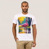 Flamingo in het meer 365476 t-shirt (Voorkant volledig)