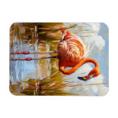 Flamingo in het wild magneet (Horizontaal)