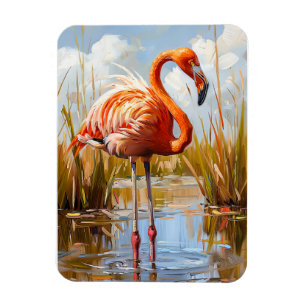 Flamingo in het wild magneet