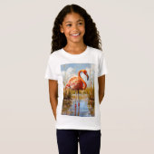 Flamingo in het wild t-shirt (Voorkant volledig)