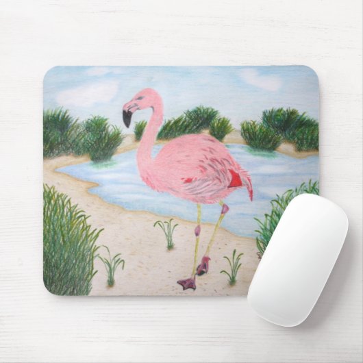Flamingo in Marsh Mousepad Muismat (Met muis)
