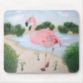 Flamingo in Marsh Mousepad Muismat (Voorkant)