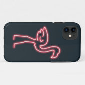 Flamingo in Neon Pink Case-Mate iPhone Case (Achterkant (horizontaal))
