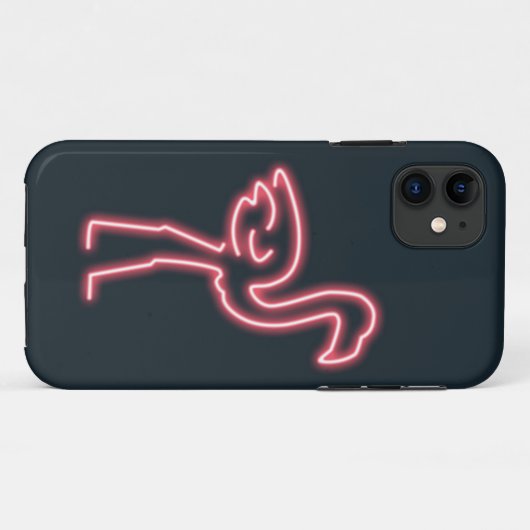 Flamingo in Neon Pink Case-Mate iPhone Case (Achterkant (horizontaal))