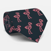 Flamingo in Neon Pink Stropdas (Opgerold)