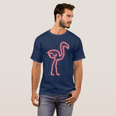 Flamingo in Neon Pink T-shirt (Voorkant volledig)