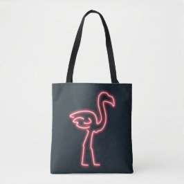 Flamingo in Neon Pink Tote Bag