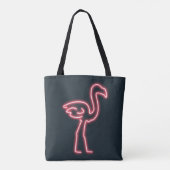 Flamingo in Neon Pink Tote Bag (Achterkant)