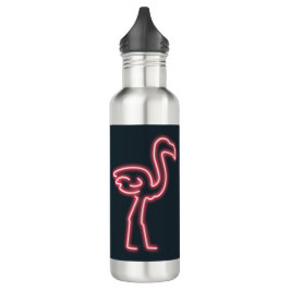 Flamingo in Neon Pink Waterfles