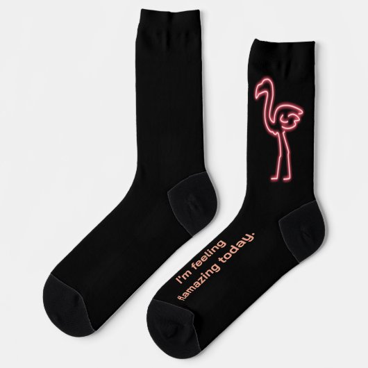 Flamingo in Neon Sokken (Links)