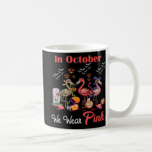 Flamingo In oktober Draag we roze borstkankerhal Koffiemok