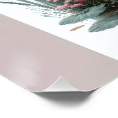 Flamingo in Pastel Pond Floral Scene Perfect Poster (Hoek)