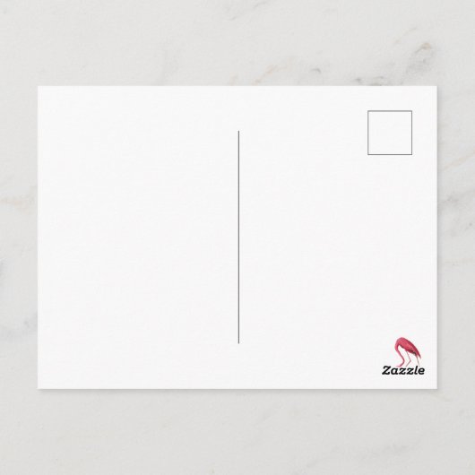 Flamingo in sneeuw met ruimte Kerstmis raar Briefkaart (Achterkant)