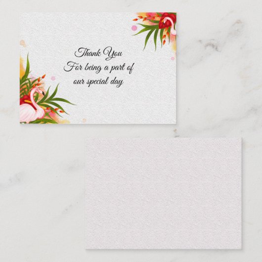 Flamingo in Summer Notitiekaartje (Voorkant / Achterkant)