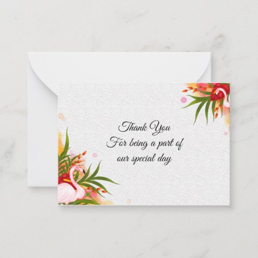 Flamingo in Summer Notitiekaartje (Voorkant)