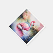Flamingo in water servet (Hoek)