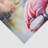 Flamingo in water tissuepapier (Detail)