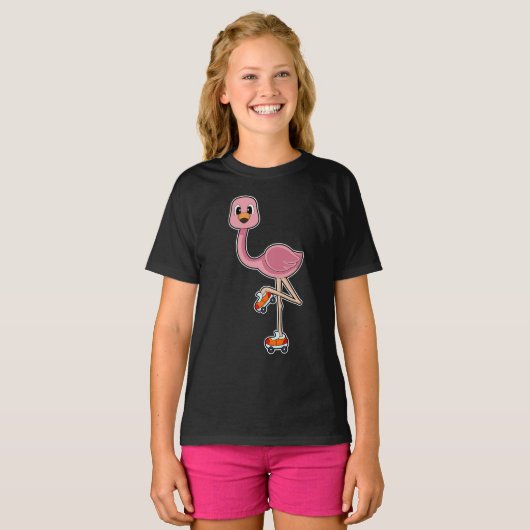 Flamingo Inline schaatsen Roller schaatsen T-shirt (Voorkant volledig)