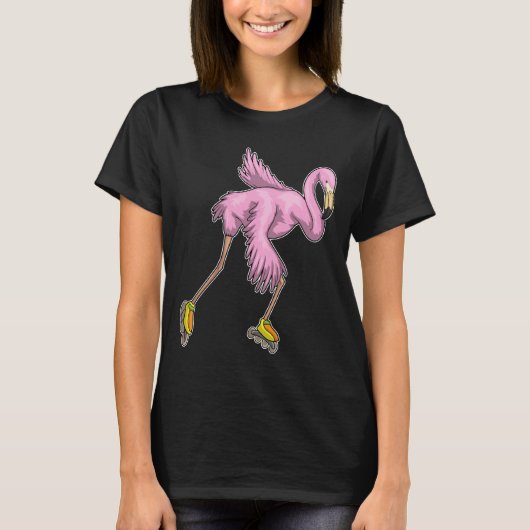 Flamingo Inline schaatsen Roller schaatsen T-shirt (Voorkant)