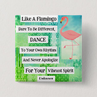 Flamingo Inspirerend Quote Button