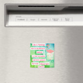 Flamingo Inspirerend Quote Magnet (Insitu (Vaatwasser))