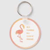 Flamingo Inspirerend Quote Sleutelhanger (Voorkant)